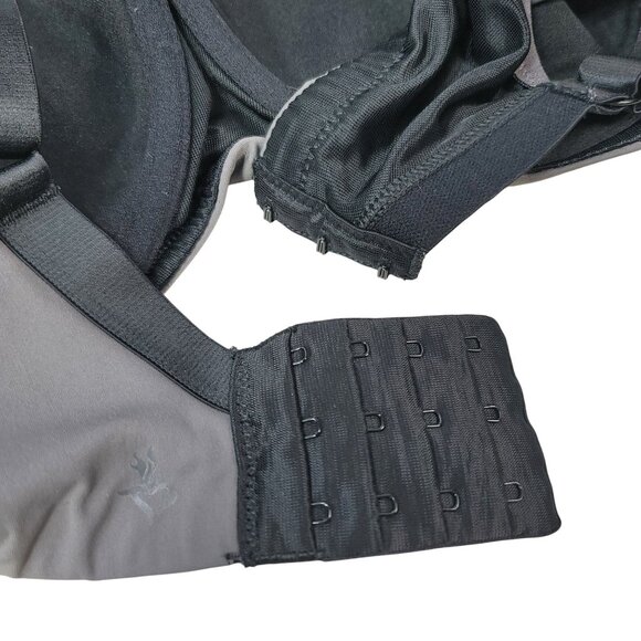 Torrid Active Underwire Sports Bra Gray Black 42C Full Coverage Adjustable Strap - Picture 7 of 9